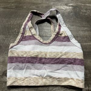 Free People Movement Striped Ribbed Crop Top Size XS/S